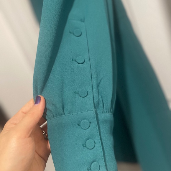 💚👗 Women’s J.Crew Green Dress 14 – Long Sleeve, Great Condition!⭐️ - Picture 4 of 7